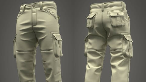 Military Cargo Pants (Marvelous Designer / Clo 3D project)