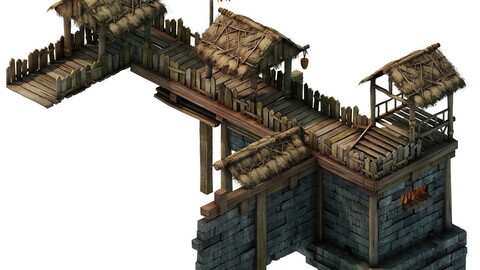 ne - Black Wind Village entrance - Right Walls 01