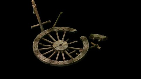 Game Model - prairie scene - Broken Wheel 01