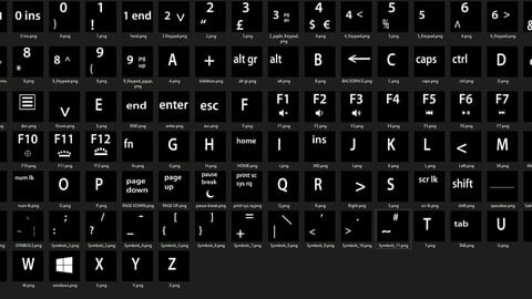 Keyboard letters Alpha 800x800 (Uk layout)