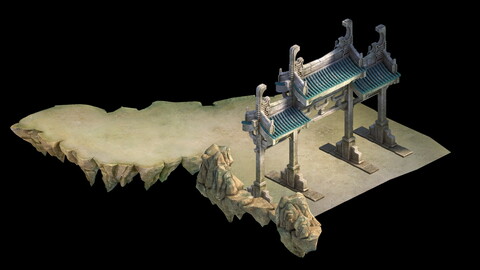 Taoist comprehension scene - Taoist gate arch 01