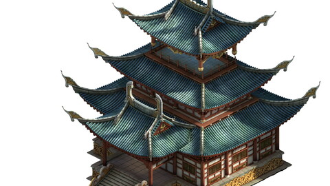 el - Taoist comprehension scene - tower temple 01