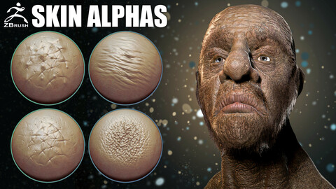 Skin Alphas for ZBrush + Video Tutorial