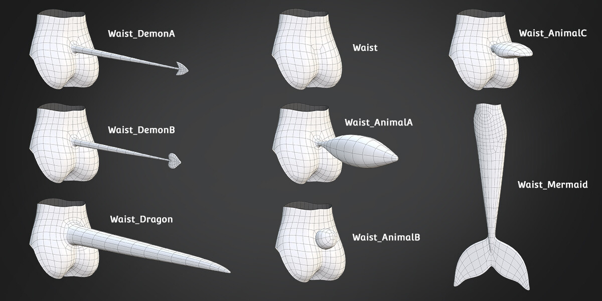 ArtStation - Customize Male Base Mesh-Anime Style