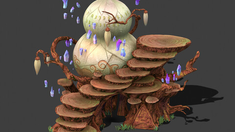 Cartoon sky city - treasure gourd mountain 02