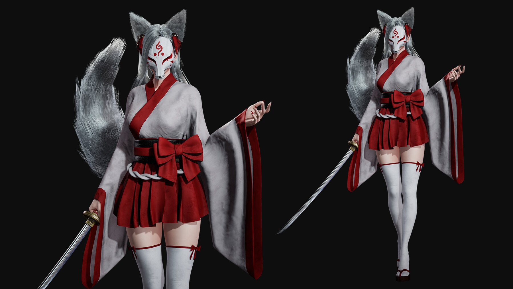 ArtStation - Kitsune - Game Ready | Game Assets