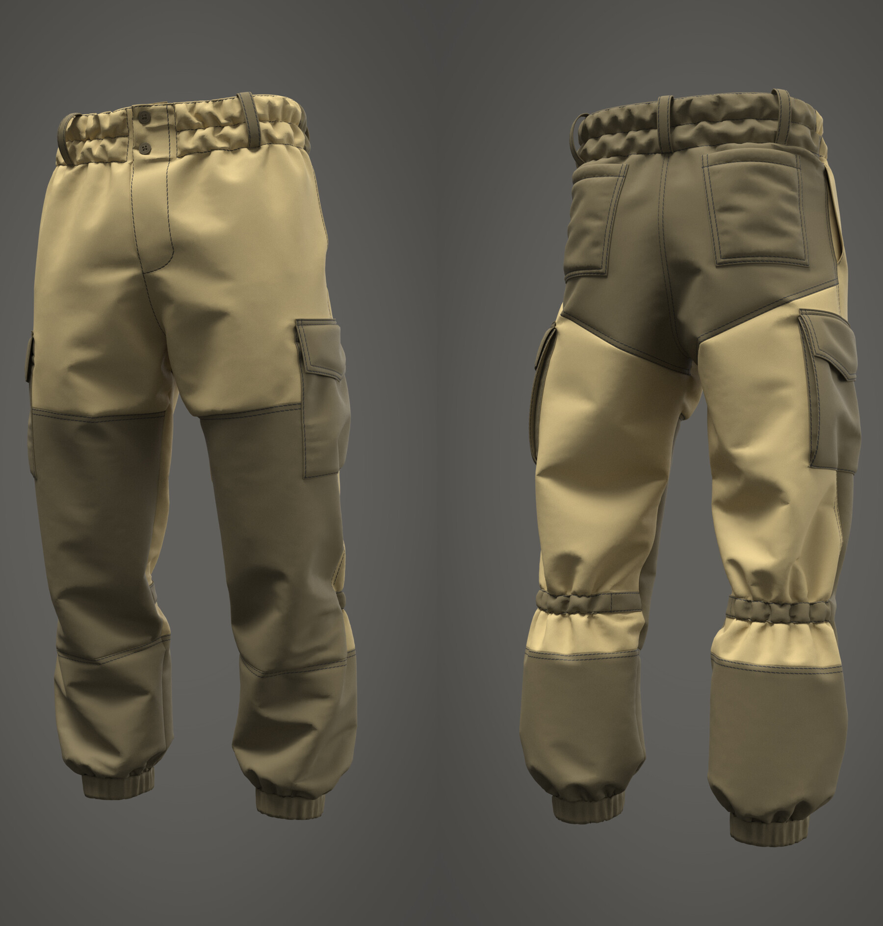ArtStation - Military pants (combat uniform 