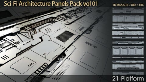 Sci-Fi Architecture Panels Pack vol 01
