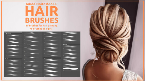 Hair brushes for Photoshop (Pack 1)