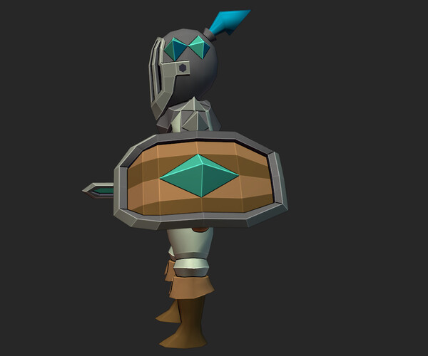 ArtStation - Low poly Knight | Game Assets