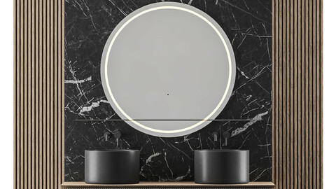 A Stunning Dark Bathroom