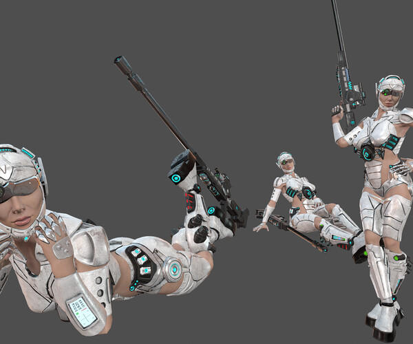 ArtStation - Sci-Fi Ranger White color | Game Assets