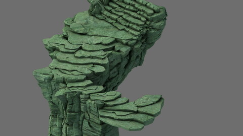 Mountain - terrain stone staircase 02