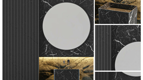 MODERN - Black Marble Bathroom