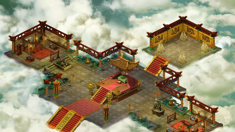 Game model - martial arts game interior design