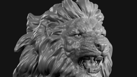 lion face head 2