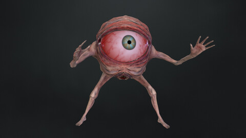 Eye Man Low-poly 3D model