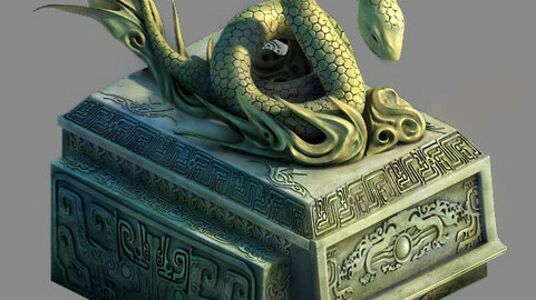 Decorative stone - snake