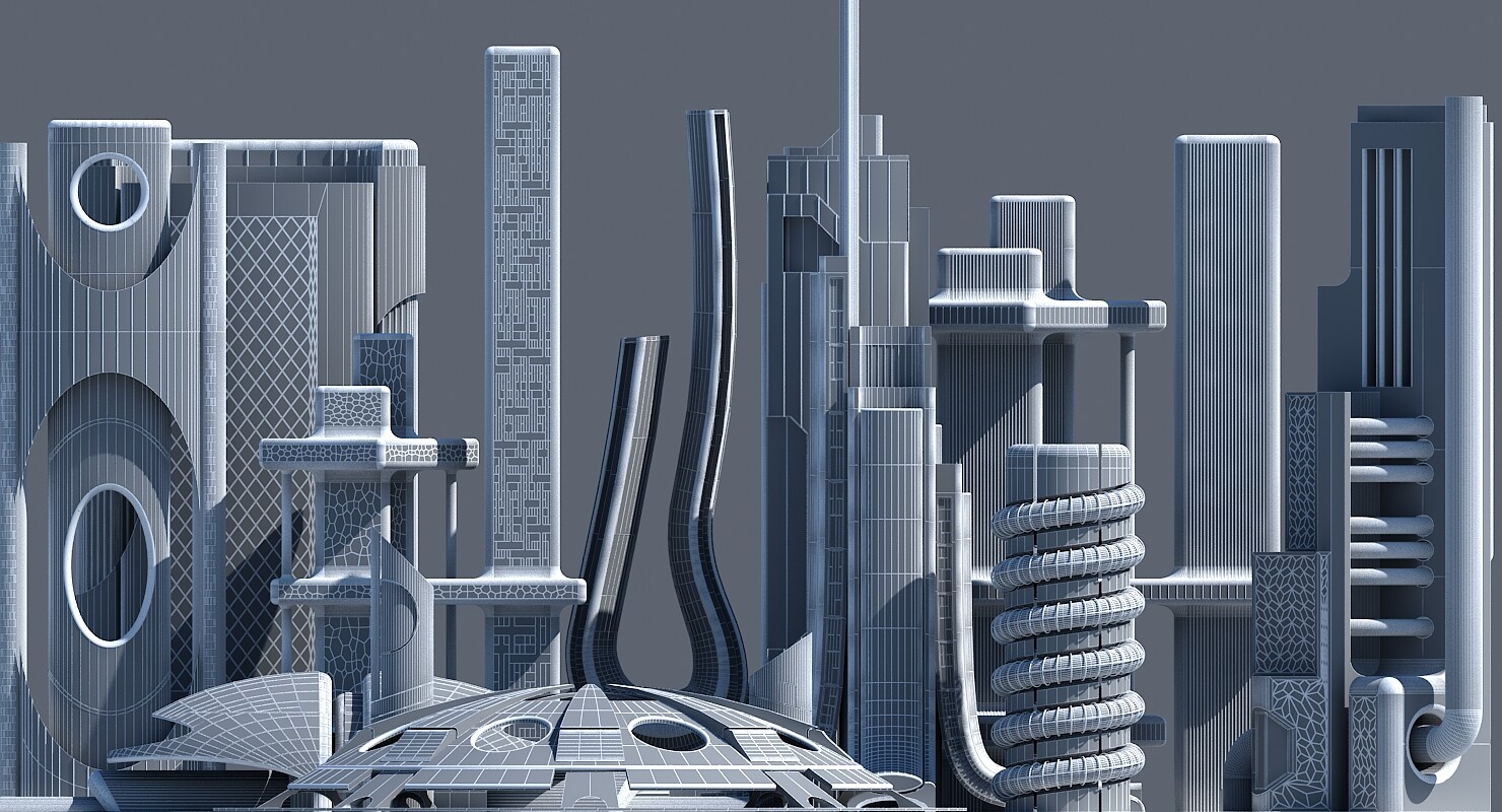 ArtStation - 3D Futuristic Skyscraper Collection 401 | Resources