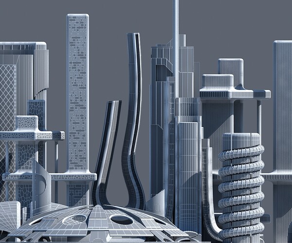 ArtStation - 3D Futuristic Skyscraper collection 401 | Resources