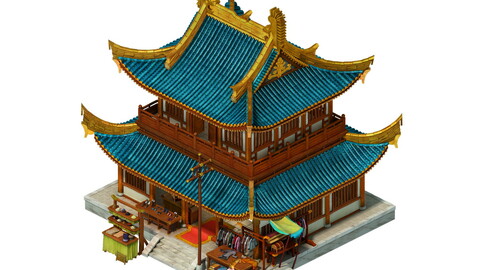 Game Model - City Architecture - Clothing Store
