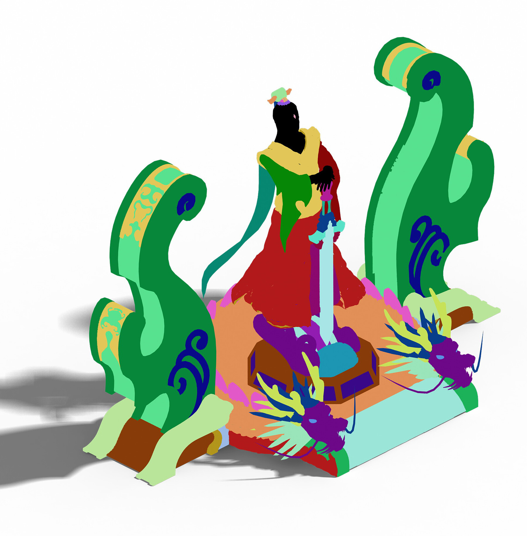 ArtStation City Center Sculpture Game Assets