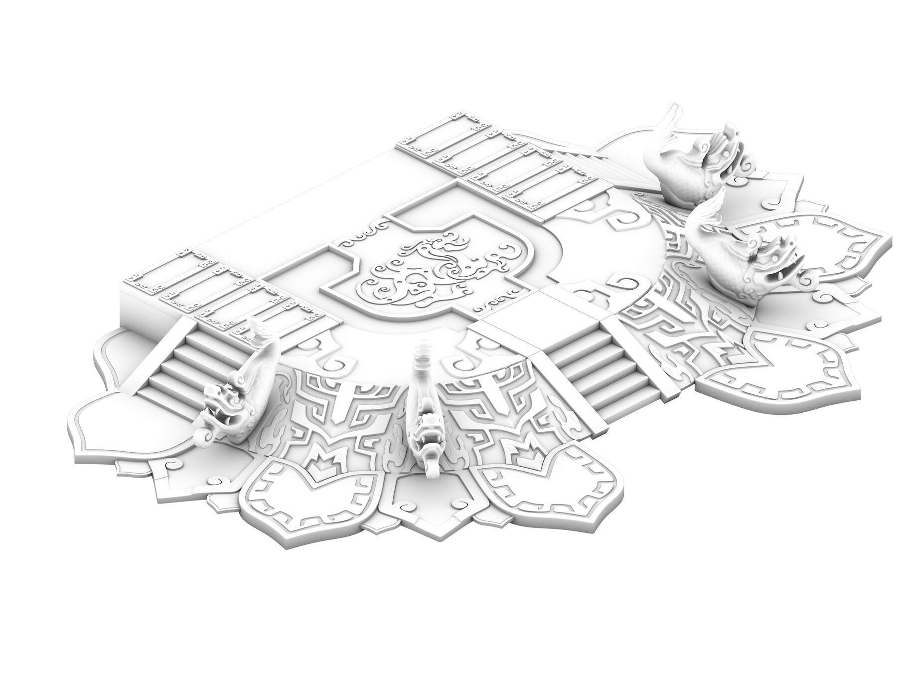 ArtStation City center ladder Game Assets