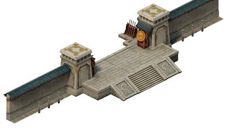 Game model - the main city of the city gate