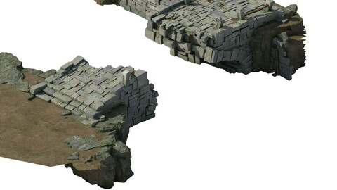 Village - broken stone bridge