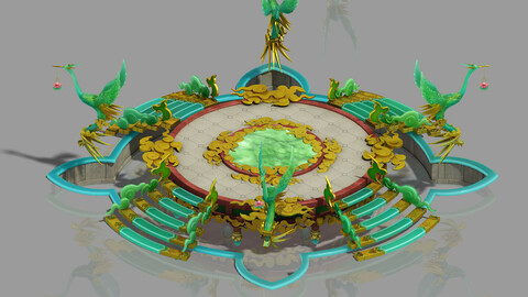Large city square - center decoration