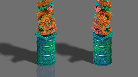 Large city - dragon column