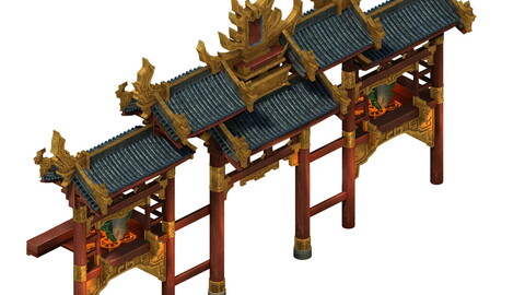 Large wooden arch