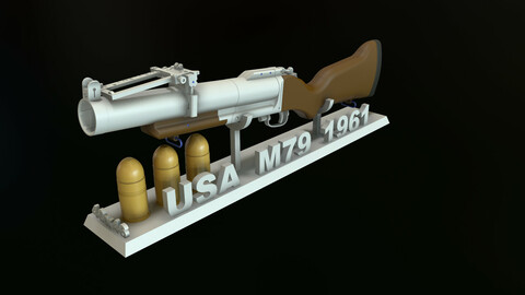 USA 40MM GRENADE LAUNCHER M79 1/6 (12 INCH FIGURE) 3D Print