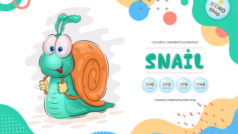 Fast cartoon snail