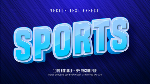 Sports text, sport style editable text effect