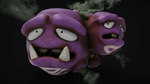 Weezing Pokemon 3D Model