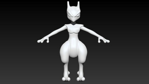 Mewtwo Pokemon 3d Model