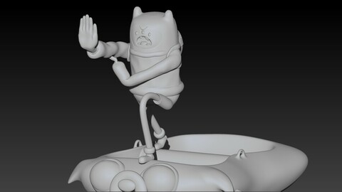 Finn The Human and Jake The Dog - Adventure Time 3D print model