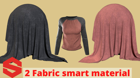2 fabric smart material : Raglan shirt