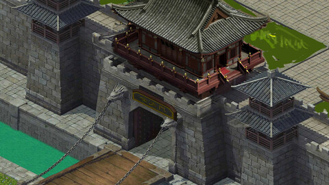 Defense Wall - City Gate - Suspension Bridge