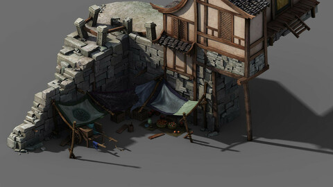 Building - Broken Small Stall 01