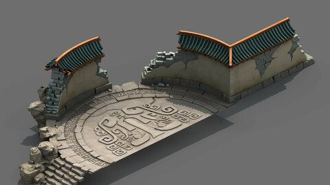 Building - Broken round wall