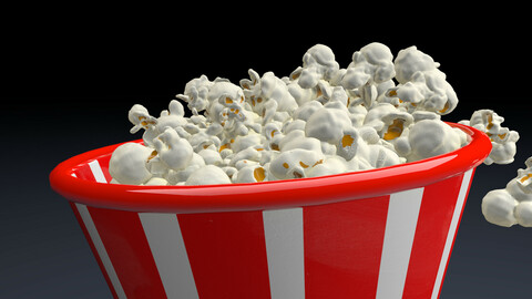 Pop Corn Animated 3D model