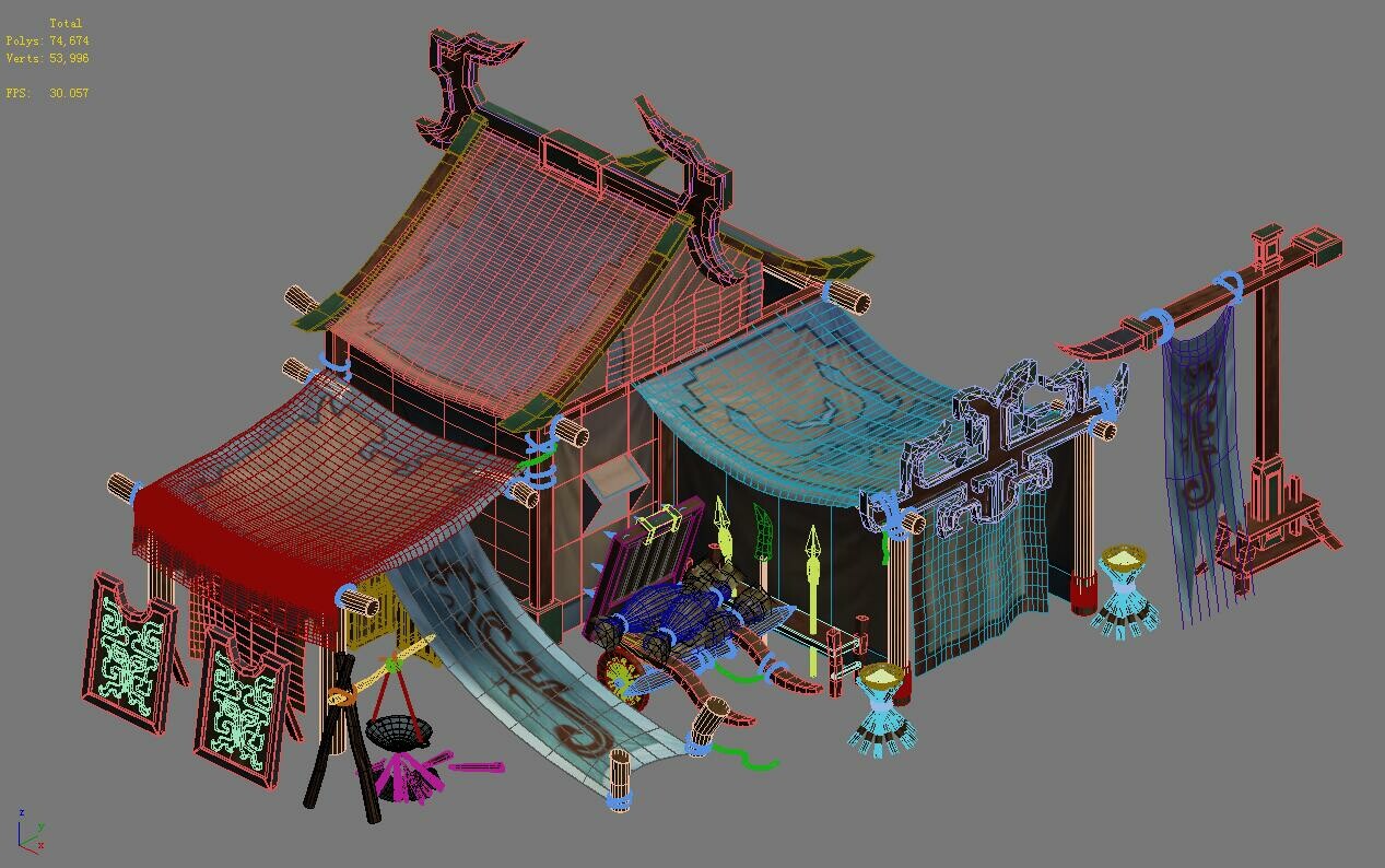 ArtStation - Barracks - tents | Game Assets