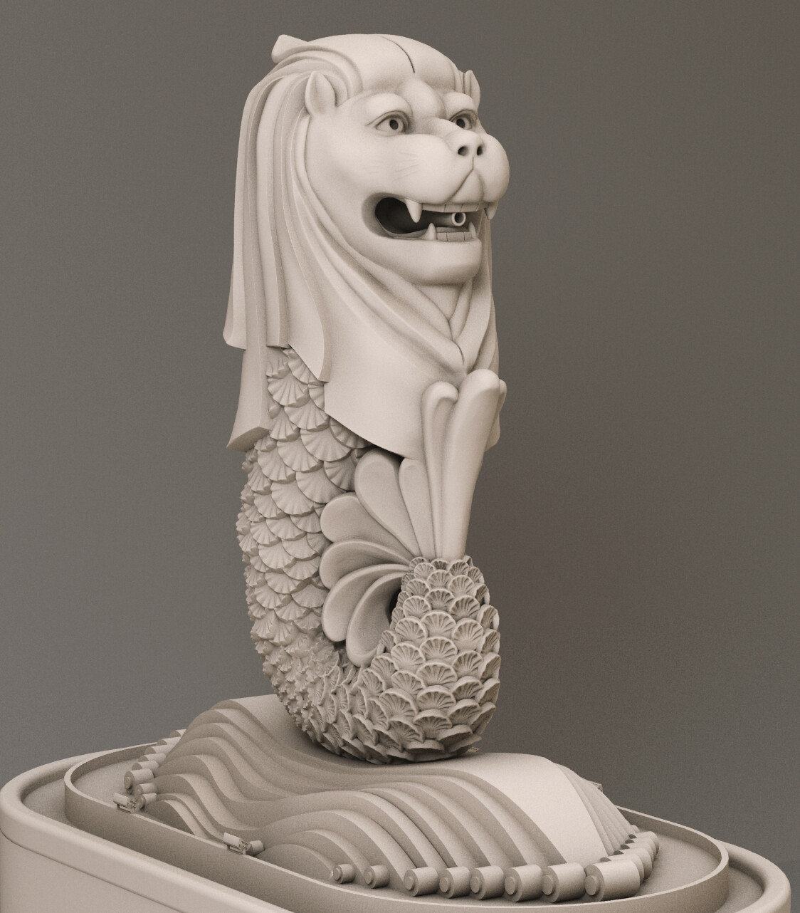 ArtStation Merlion of Singapore 3d model Resources