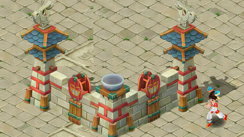 Cartoon version - small wall