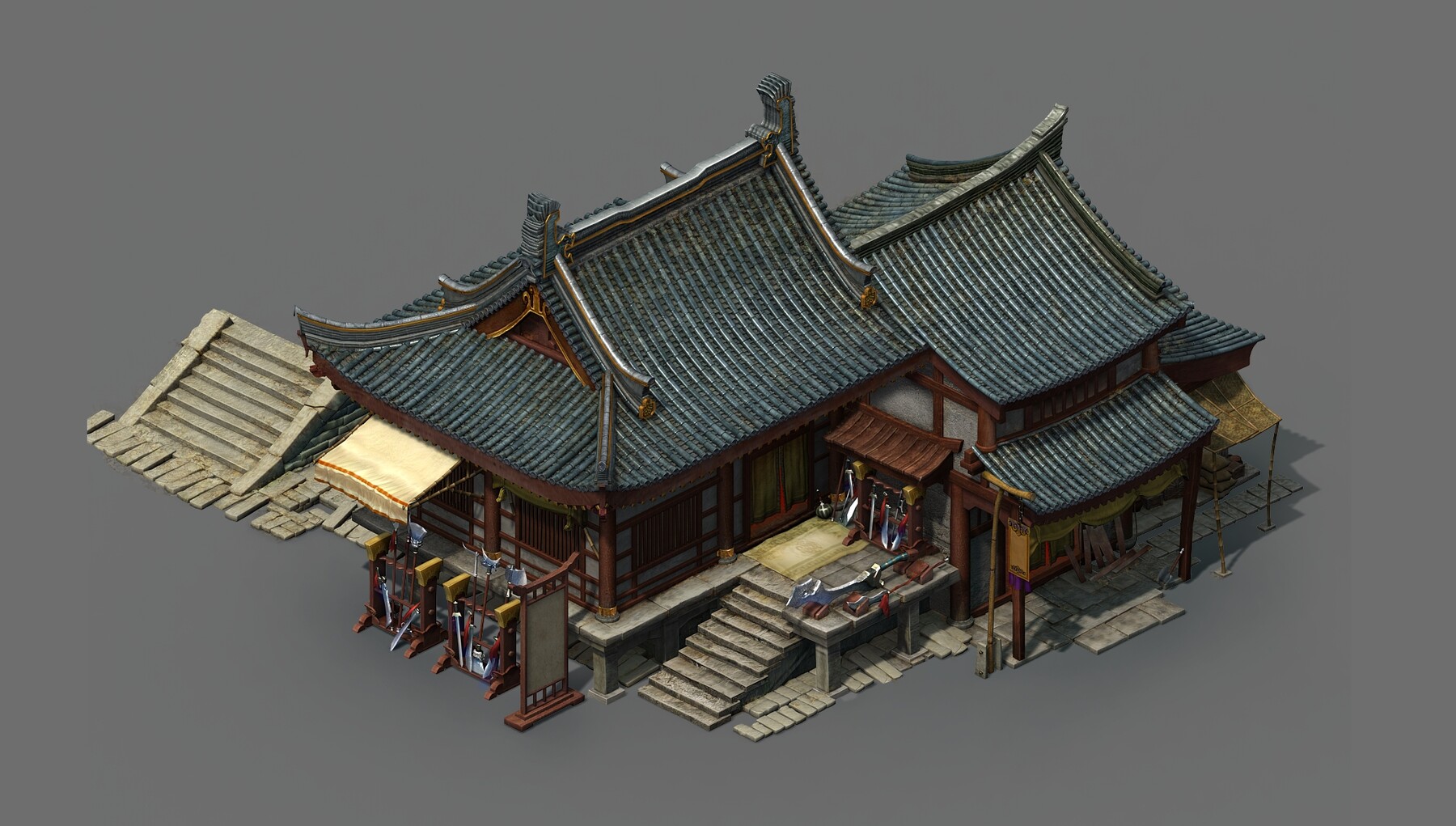 ArtStation - Game Model - City Blacksmith Shop | Game Assets