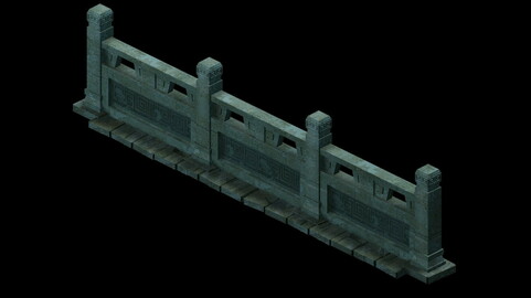 Game Model - Underground Palace Platform fence