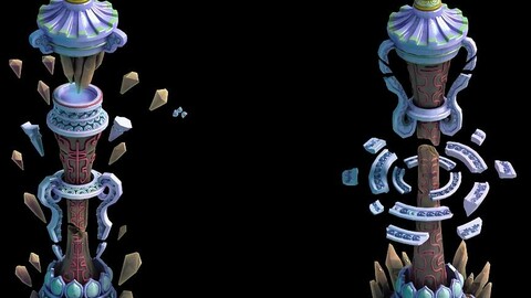 Game Model - Rune totem Stone pillars
