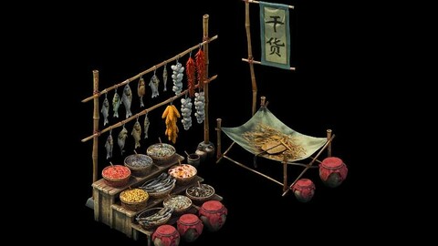 Game model - dry goods stall